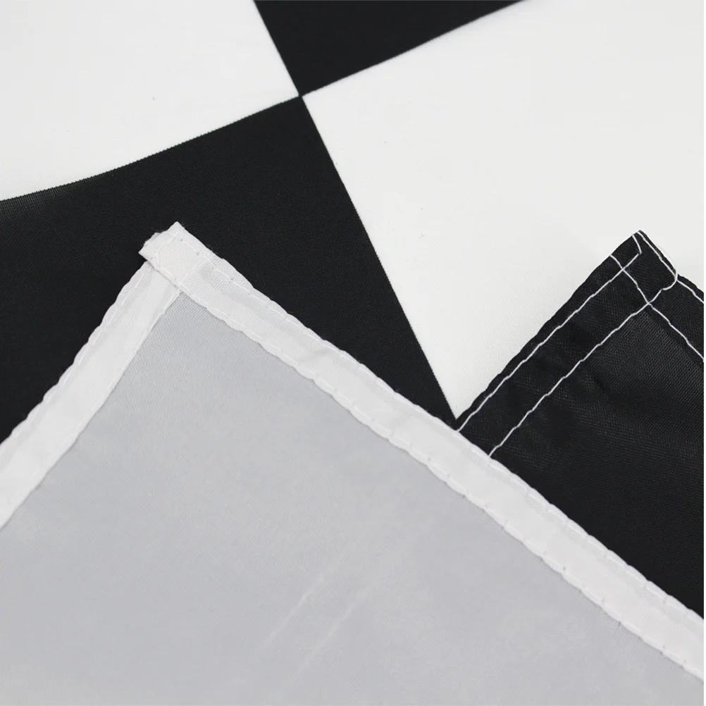 

90 X150cm Party Racing Signal Flag Game Event Flagpole Checkered Black White Grid