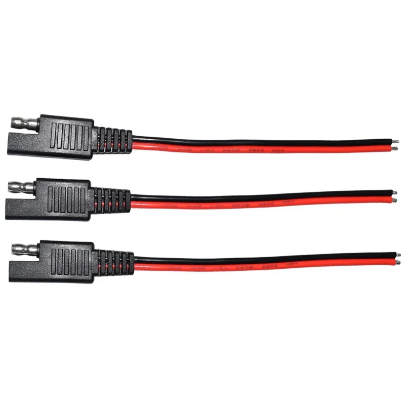 3PCS SAE Output Cable 18AWG 15CM 2 Pcs SAE Power Connector Extension Cables 2 Pin SAE Quick Connector Disconnect Single Plug