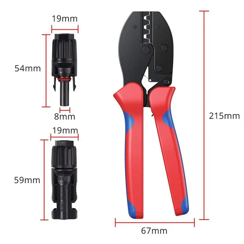 

A78I Photovoltaic Crimping Pliers Solar Connector Terminals Crimping Pliers Combination Package