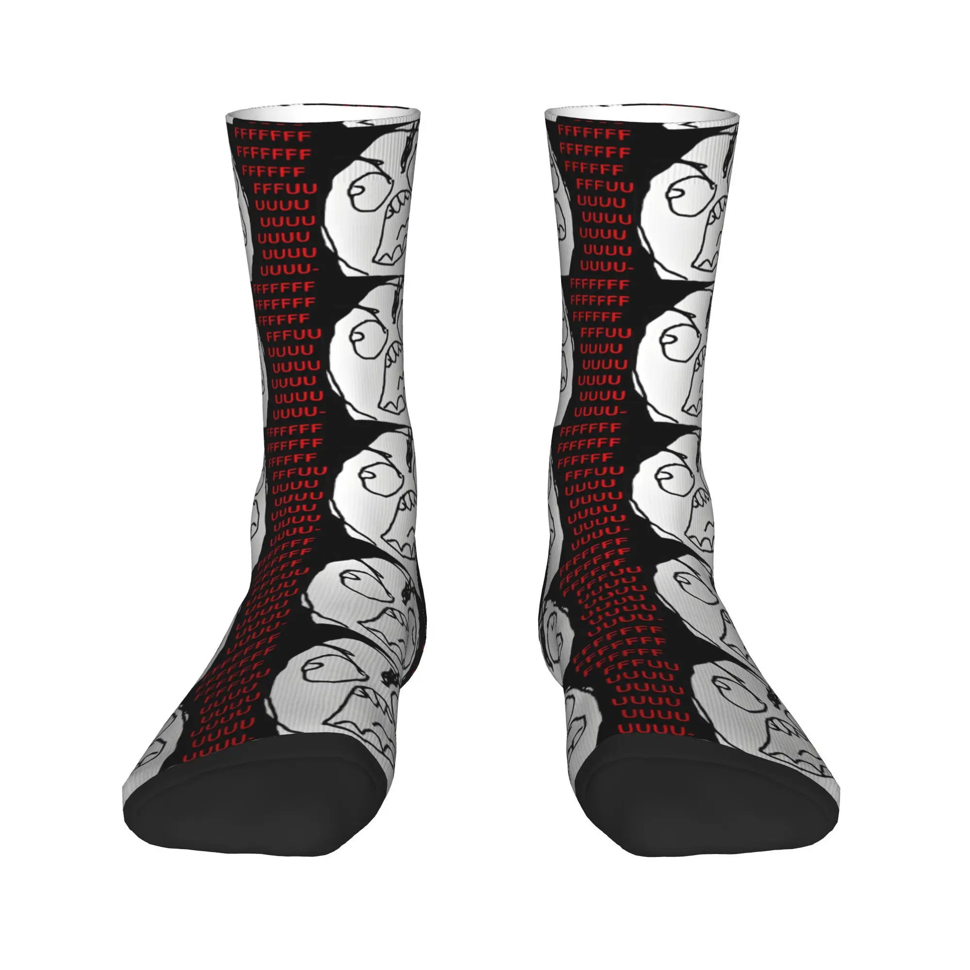 

Забавные носки Rage Guy, осенние чулки, забавные мужские мягкие носки, велосипедные нескользящие носки с принтом