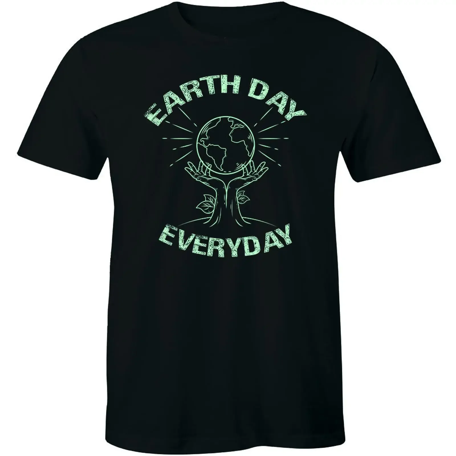 Earth Day Every T Shirt Eco Climate Environment Grow Plants Mens vintage Washed graphic designer clothes Versatile Soft Unisex