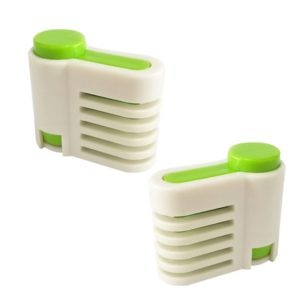 4 pcs Cake Slicer Baking Utensil Cutting Assistant Adjustable Toast Slicing Leveler Stainless Steel Spring Clamping Fixator Tool