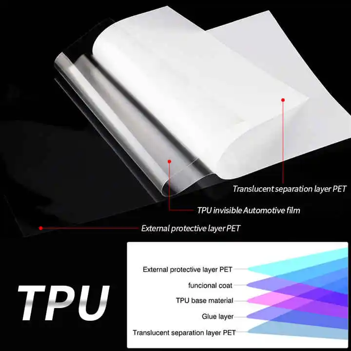 7.5Mil zelfherstellende anti-kras kleurrijke kleurverandering autolakbescherming auto vinyl wrap kleur TPU PPP-film