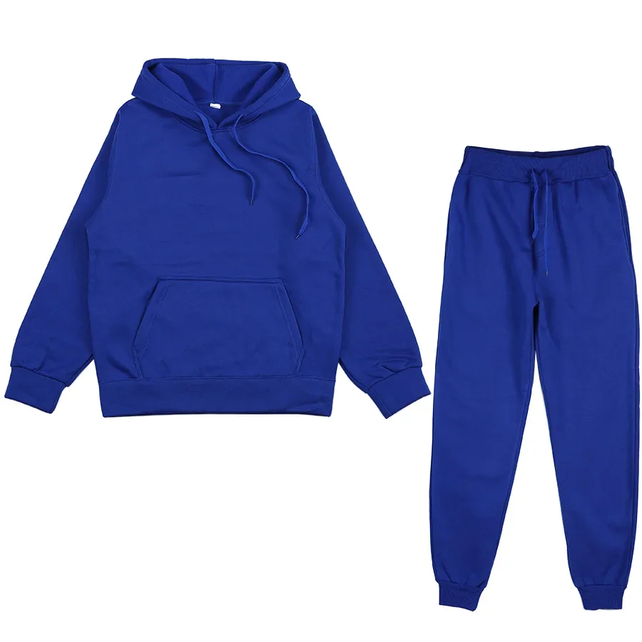 2021 Spring Autumn Women Tracksuit 2 Pieces Set Oversize Hoodies Sweatshirt and Jogging Pants Sport Suits Solid Run Sportswear