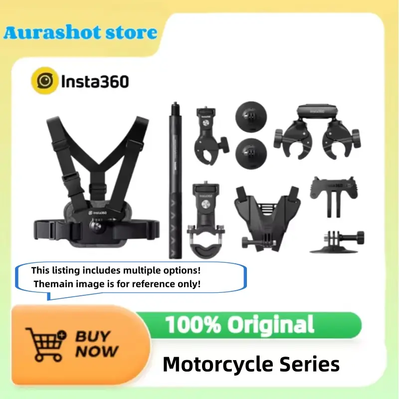 مجموعة إكسسوارات دراجات نارية من Insta360 - موصى بها رسمياً لـ Ace Pro 2 / Ace Pro / X5 / X4 / X3