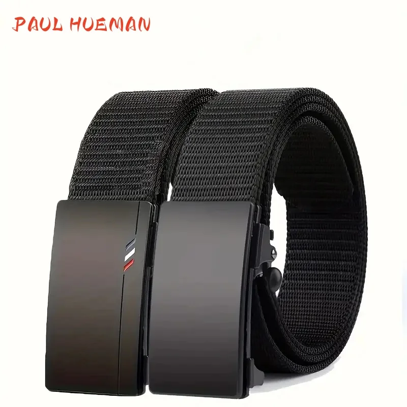 PAUL HUEMAN Automatic Buckle Belt, Tactical Belt For Men And Women