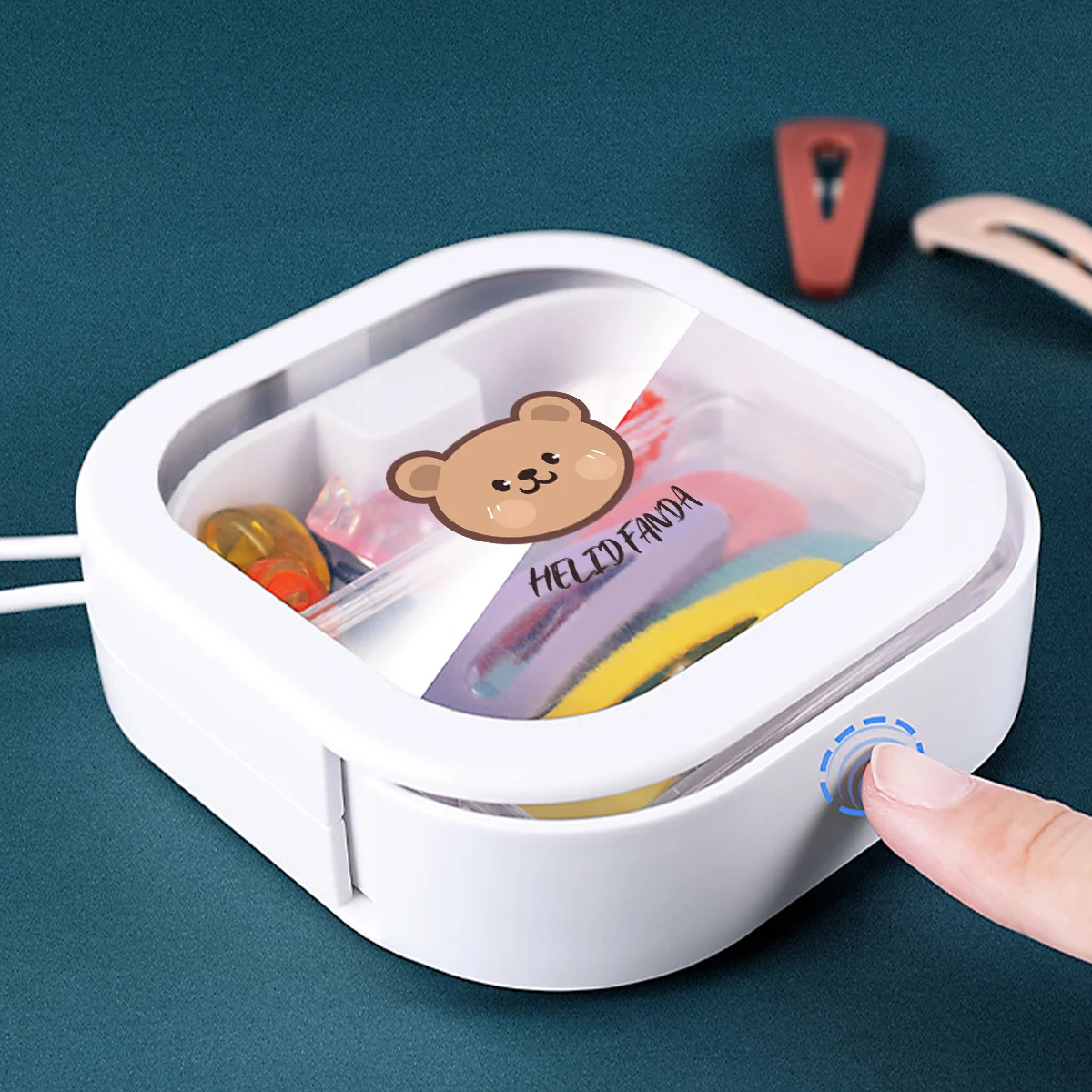 WORTHBUY Carry-on Flip Storage Box Mini Portable Jewelry Hairpin Pills Organizer Box Travel Storage Case For Rings Earrings