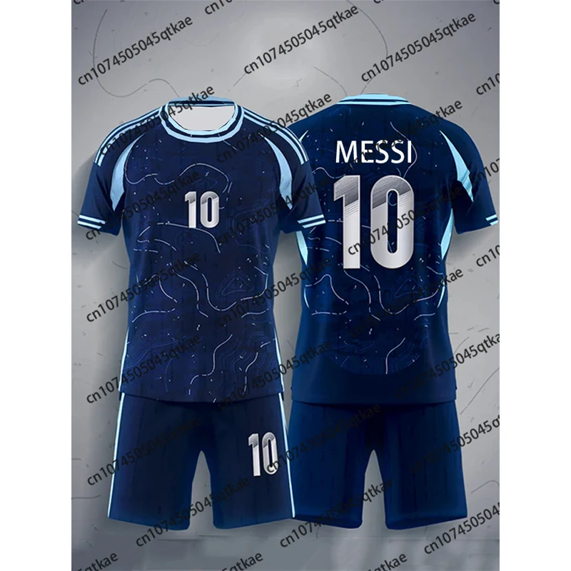

Men's Clothing Tracksuit Set 2 Piece Sport Suit Messi 10 3d Casual Men Set Short Sleeves Shorts Outfit Tracksuit Football Set
