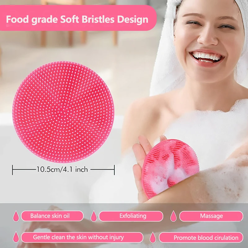 لينة سيليكون الجسم الغسيل الشامبو فرشاة يده دش التطهير فرش التقشير حمام فرشاة رئيس مدلك أدوات الاستحمام #5