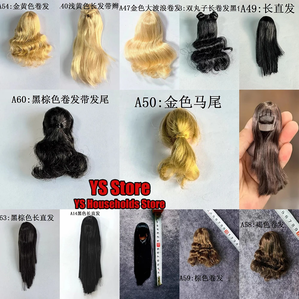 24가지 스타일 YMTOYS GACTOYS 슈퍼 덕 1/6 여성 헤드 스컬프트 교체 가능한 헤어 가발 장난감 액세서리 12인치 액션 피규어 장식용