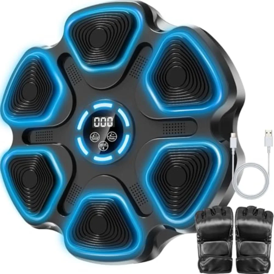 Music Boxing Machine Large Size Music Punching Machine for Adults Interactive Boxing Target Wall Mounted with Gloves Gift for M