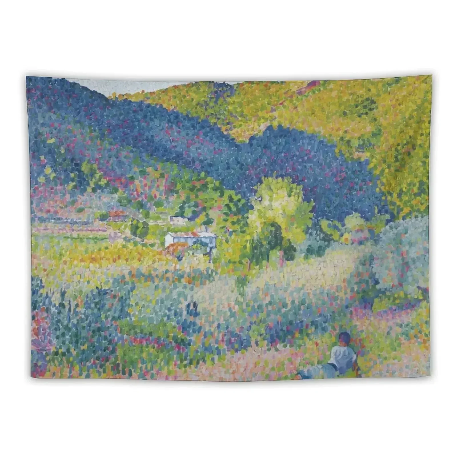 

PAYSAGE DE LA CHAINE DES MAURES - Henri Edmond Cross Tapestry Decor For Room Aesthetic Room Decoration Tapestry