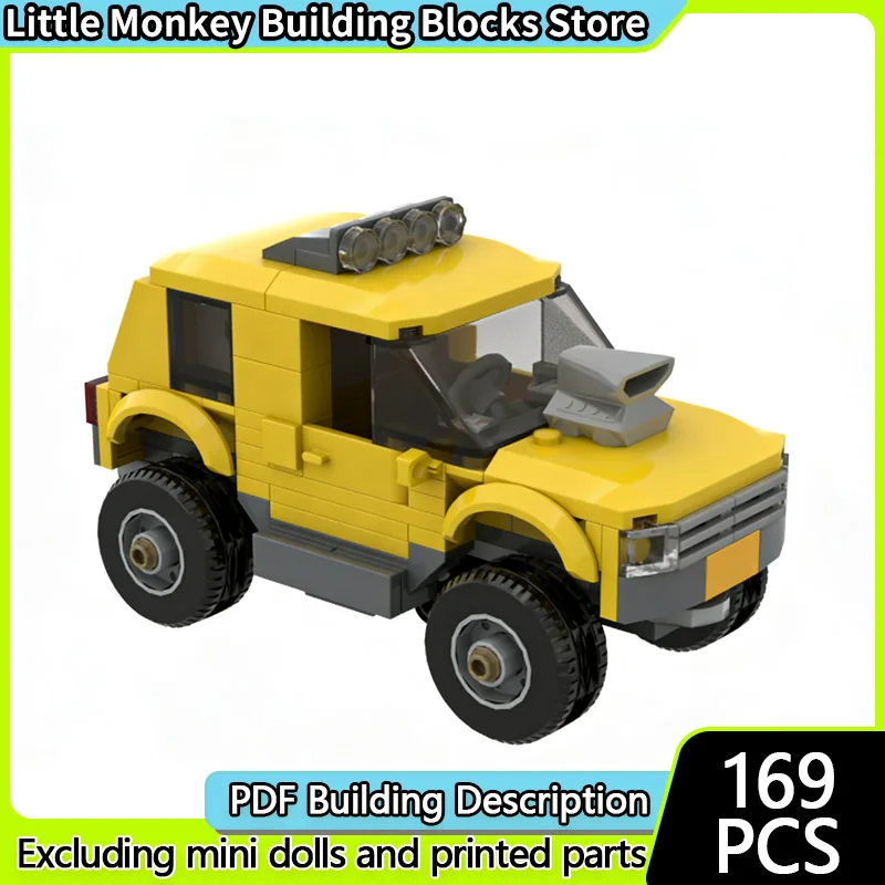 

Speed Racing Car Model MOC Building Bricks Yellow Off-Road SUV Modular Technology Children Holiday Gifts Assemble Toys Suit