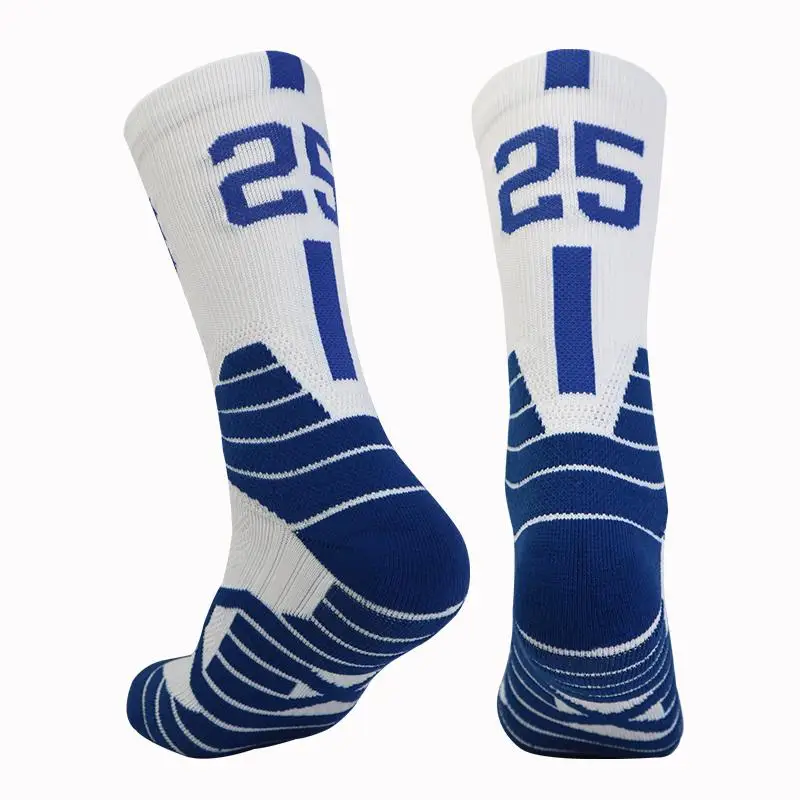 Knee Basketball Socks Number Sports Socks Thickened Men\'s High Towel Bottom Cycling Running Basket Child Adult calcetines Socks