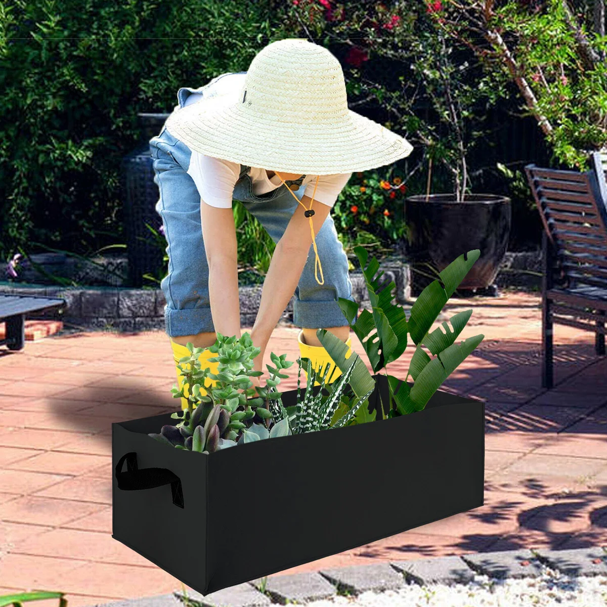 

1/5pcs Non-woven Fabric Planting Bed Breathable Grow Bag Garden Plant Bed Planter Container for Vegetable Flower Herb Growing