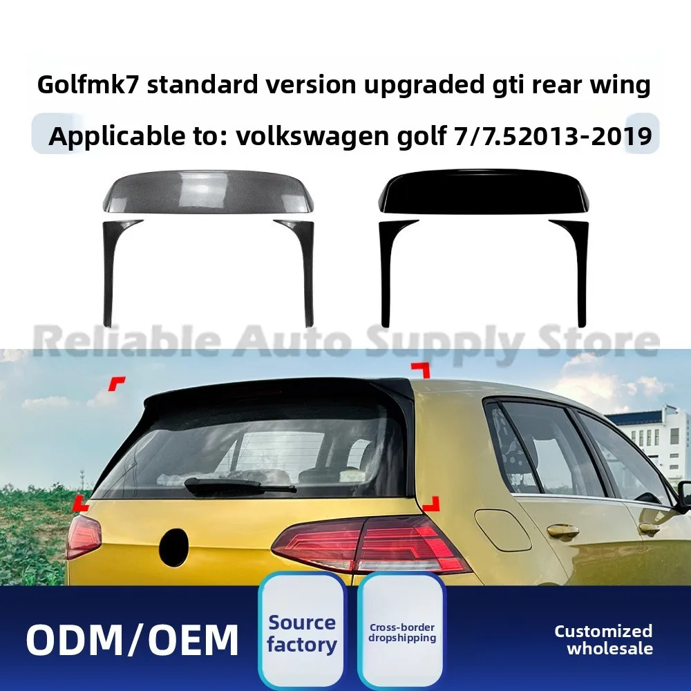

For Volkswagen Golf 7 MK7 2013-2019 Standard Version Upgrade GTI Rear Spoiler Trunk Lip Wing Modification High Quality Durable A