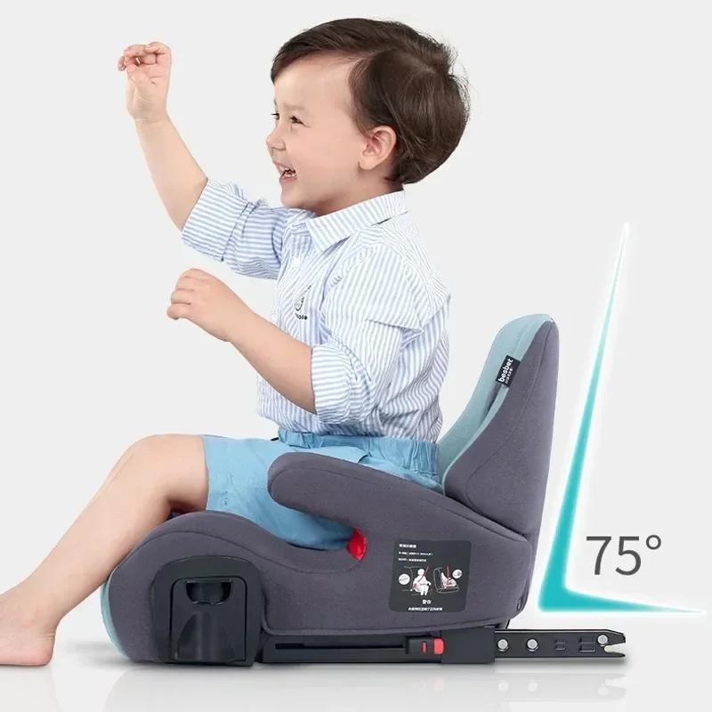 Asiento de coche portátil para bebé de 3 a 12 años, asiento de refuerzo de interfaz ISOFIX, almohadilla de refuerzo para bebé, asiento de seguridad de coche de viaje