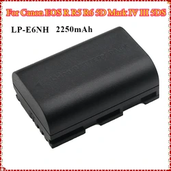 LP-E6NH LPE6NH 2250mAh Battery for Canon EOS R R5 R6 5D Mark IV III 5DS R 6D Mark II 70D 7D Mark II 90D 80D Camera