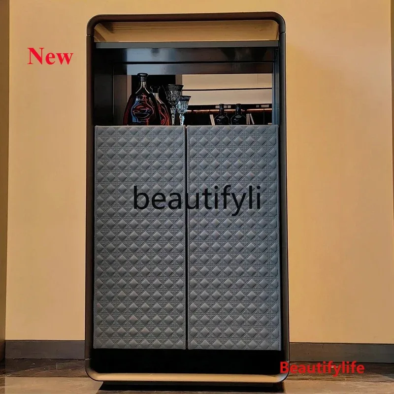 

Italian light luxury entrance door cabinet modern simple rock slab dining side cabinet high-end door storage wine cabinetEsmt163