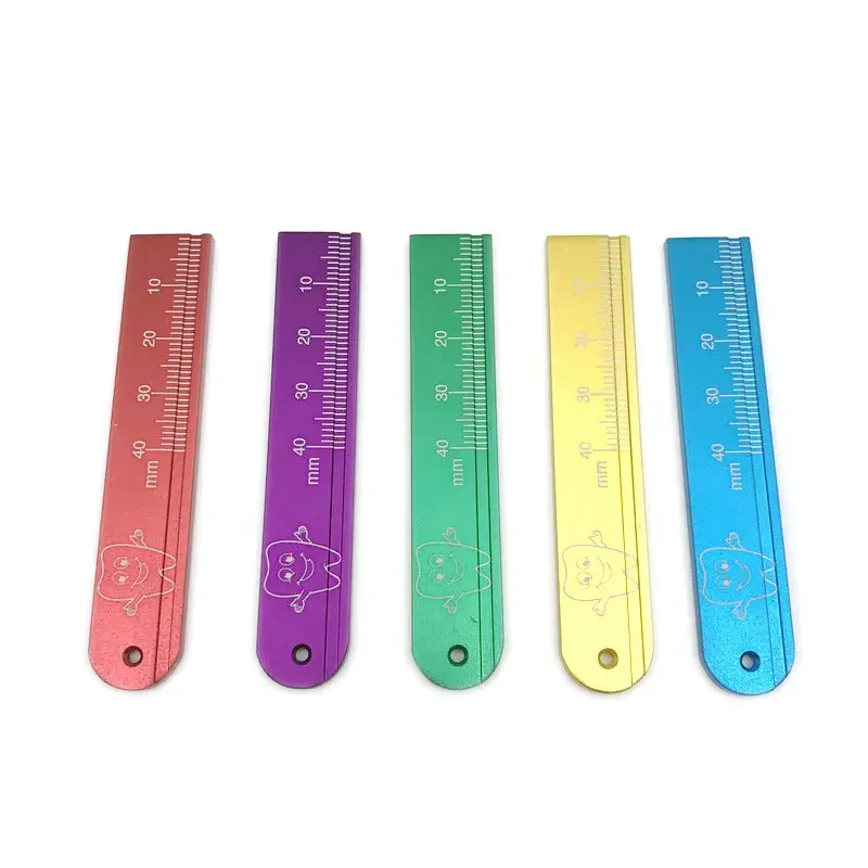 

1pc Stainless steel dental ruler Color ring ruler finger ring ruler root canal length measurement ruler Dental tools materials