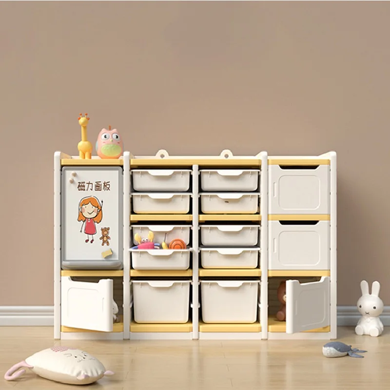 Toy Storage Rack Storage Cabinet Large Capacity Multi-Layer Storage Rack Storage Cabinet Baby Toy Rack Finishing Cabinet