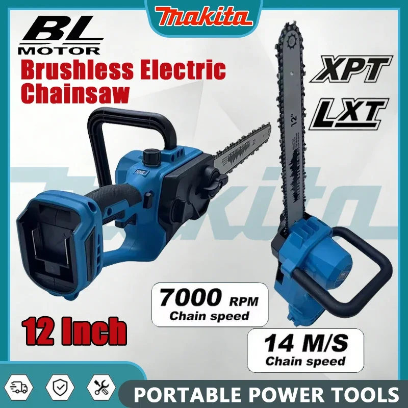 

Makita 12IN GardenTrimming Electric Chain Saw Cordless Wood Cutting Electric Saw Cordless Pruning Chain Saws For 18 Battery