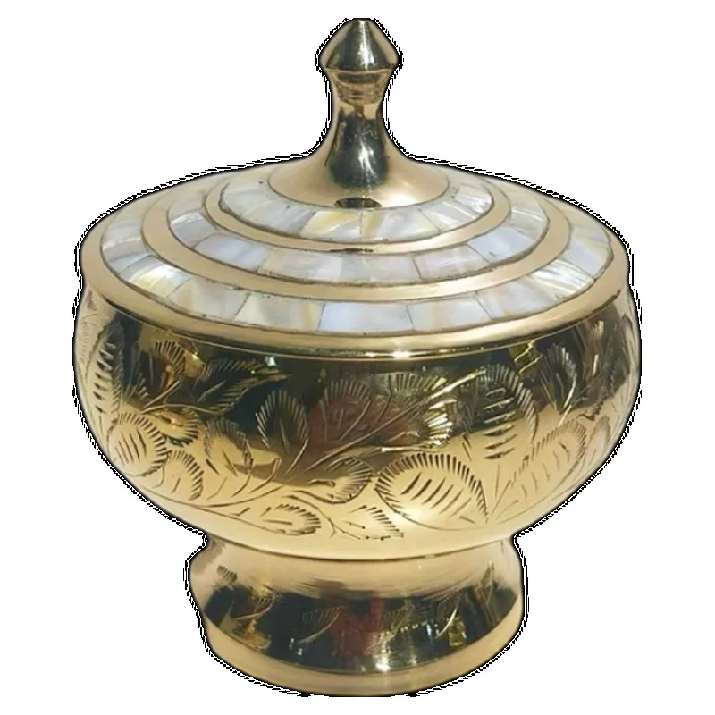 European brass inlaid shell candy box model room sales office home decoration