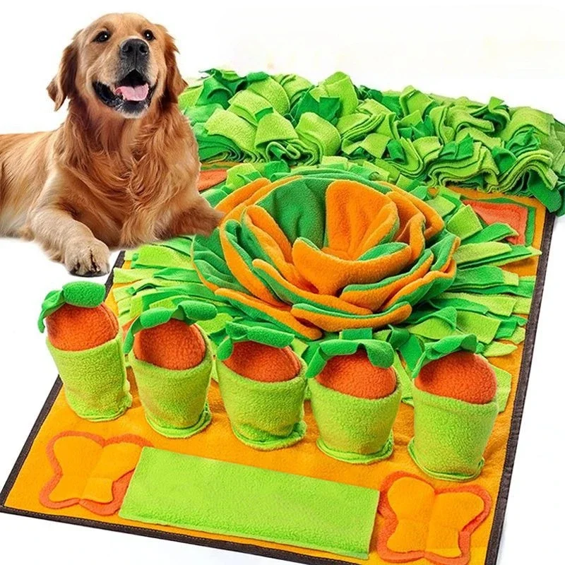 New Pet Snuffle Mat for Dogs & Cats Indoor Scent Training, Slow Feeding, Mental Stimulation,Hide & Seek Treat Puzzle GameMat