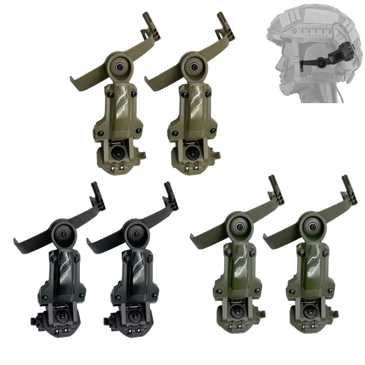 

Tactical Helmet Accessories Headset Bracket Fast Ops Core Helmet ARC Rail Adapter Set For Tactical COMTAC III Headset