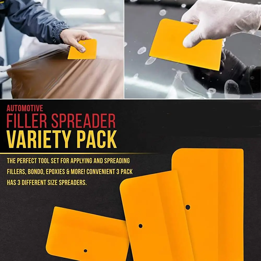 15/27 Pcs Automotive Scraper 4 5 6 Inch Hard Plastic Spreaders for Applying Fillers Putties Glazes or Caulking Agents Car Body