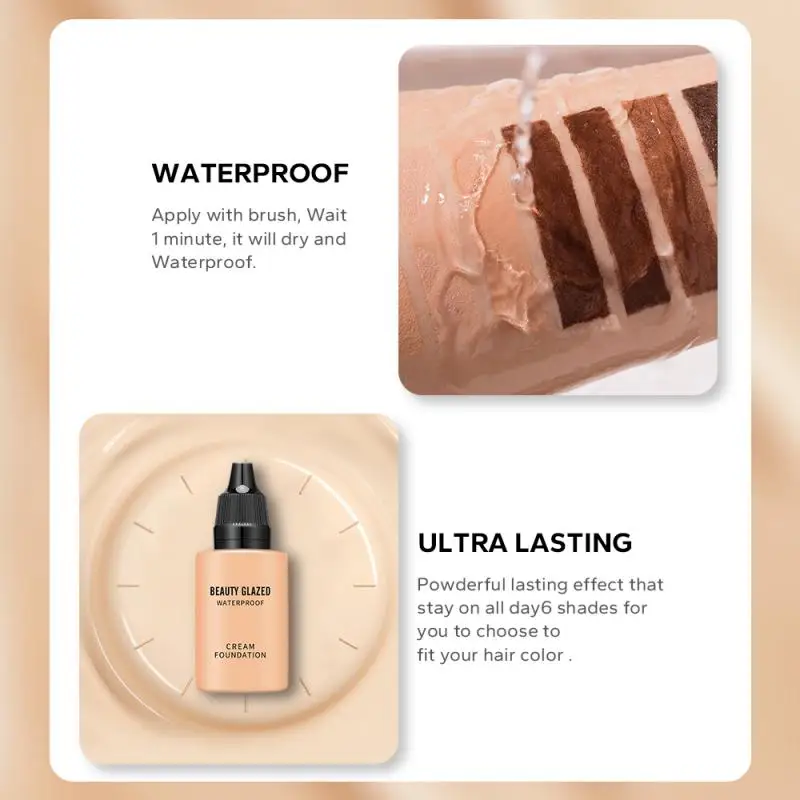 Foundation Cream Concealer Liquid Foundation 9 Colors Cosmetic Foundation Face Makeup Base Waterproof