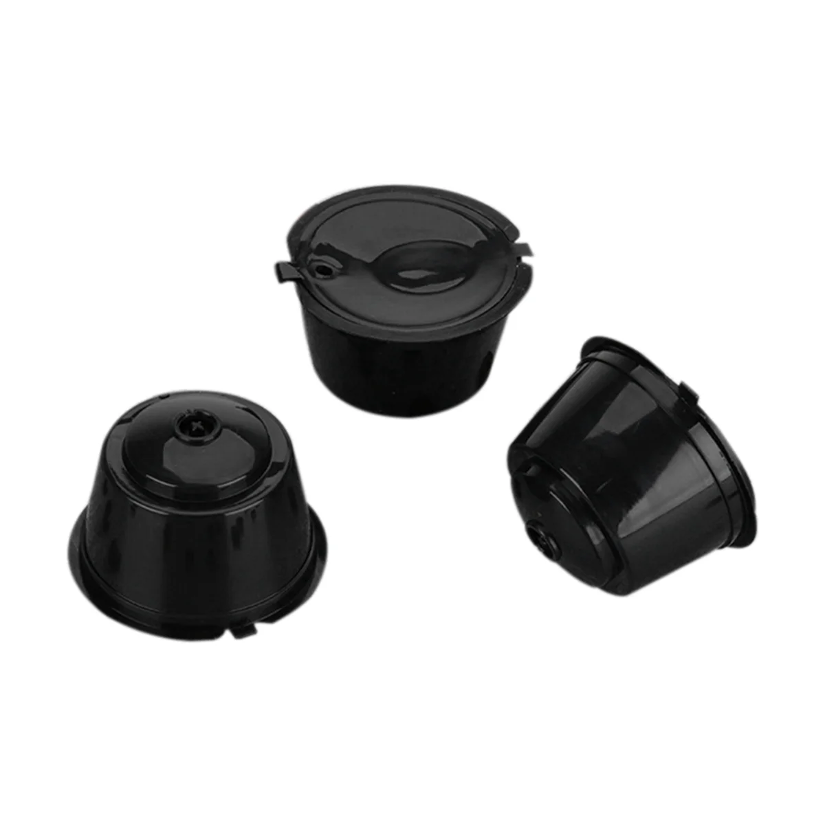 For Dolce Gusto Machine Reusable Pod Refillable Filter Pod Capsule Cup Coffee, Black