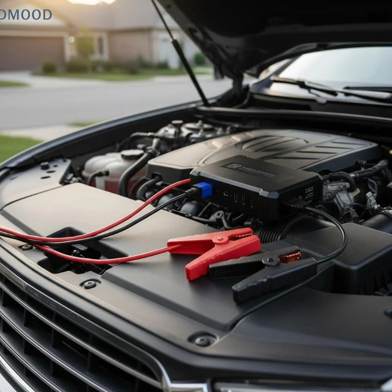 【CR】Emergency Auto Battery Jump Starter Portable 12V Power Booster Cable Safe Starting Device for Sedan SUV Van Daily Use