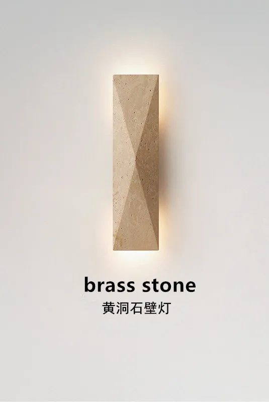 Outdoor spotlight retro background wall natural cave stone wall lamp