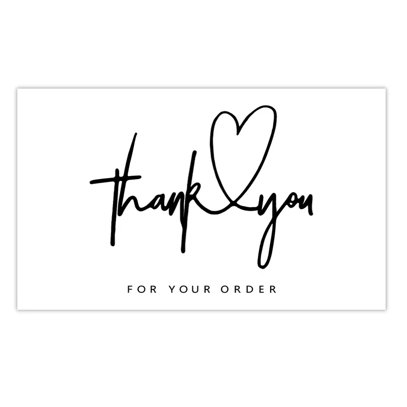 50pcs/pack White Thank You Cards Thank You Notes for Wedding Baby Shower, Wedding, Small Business, Graduation, Bridal Shower