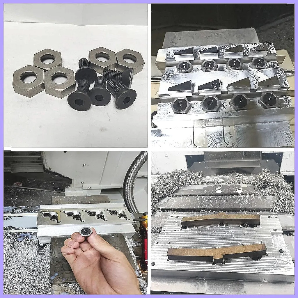 

Многопозиционный зажимной блок с ЧПУ M5 M6 M8, шестигранный прецизионный зажимной блок для фиксации, инструмент для обработки небольших партий