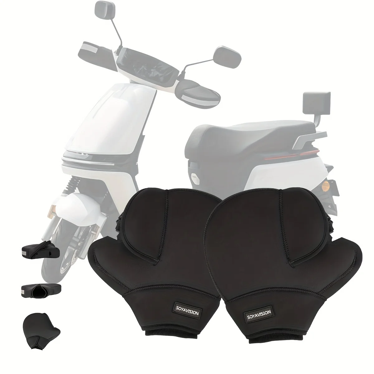 Thick Motorcycle Handlebar Muffs Protective  Scooter ATV UTV Winter Warmer Gloves Grip Handle Bar Muff Rainproof Warm