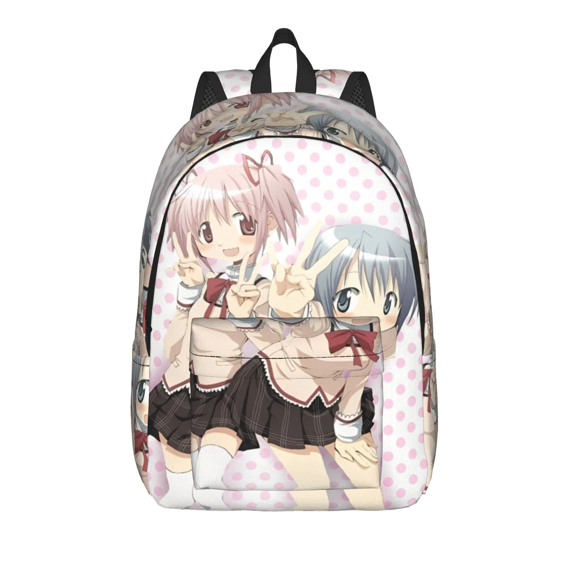 

Cute Anime Puella Magi Madoka Magica Backpack for Men Women Casual Student Business Daypack Laptop Shoulder Bag Sports