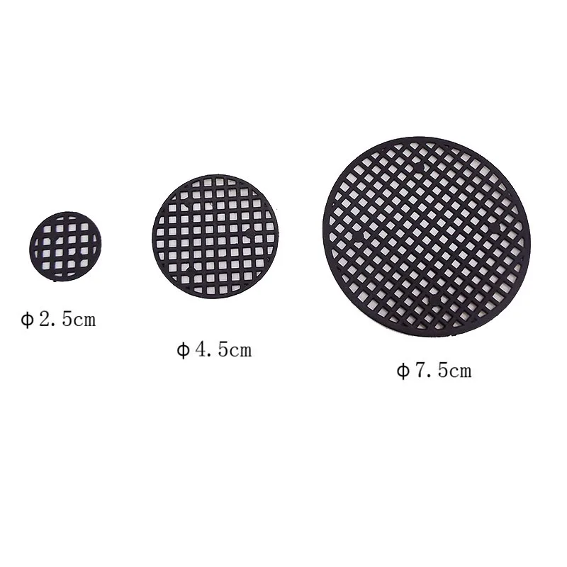 25pcs 2.5cm 4.5cm 7.5cm Round Flower Plant Pot Hole Mesh Bottom Pad for Bonsai Pot Grid Mat Drainage Netting Hole Screen