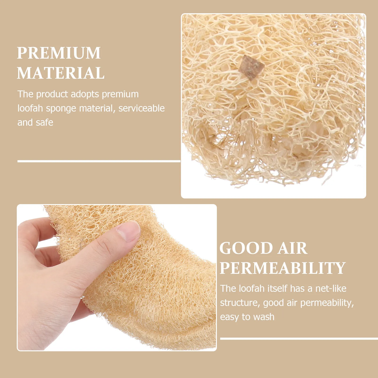 

1Pcs Loofah Bath Sponge Scrubber with Natural Fiber for Smooth Skin Deep Clean and Kitchen Scrubbing Use Shower Sponge Scrubber