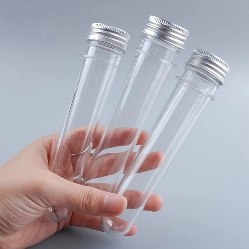 25 Pcs Round Bottom Containers 45ML Plastic Test Tubes Containers For Wedding Party Candy