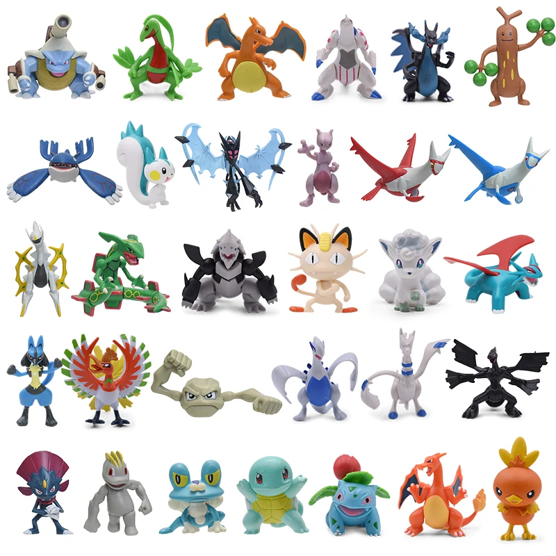 البوكيمون ميجا تشارجر X Y الشكل لعبة Lugia Mewtwo Meowth السلمس Lucario Charizard عمل أرقام هدية الكريسماس للأطفال