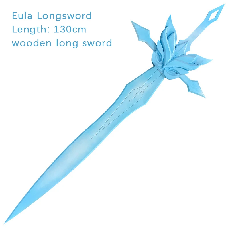 Game Genshin Impact Eula Cosplay Weapon Prop Song of Broken Pines Freedom-Sworn Long Sword Kaedehara Wooden Cosplay Accessories