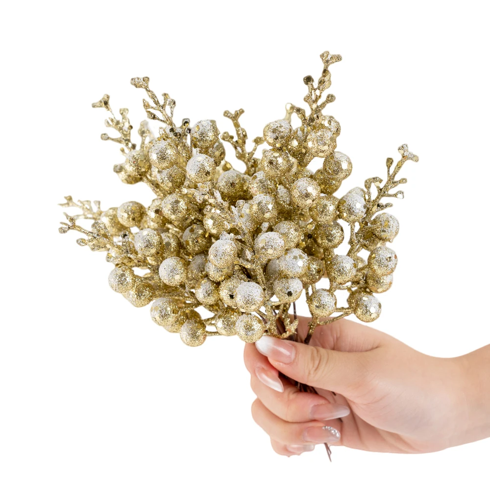 5/10 Stück 21 cm Schneewittchen Künstliche Beerenzweige Weihnachtsbaumdekoration für Weihnachtskranz Home Decor Geschenke 2026 Partyzubehör – Detail 9
