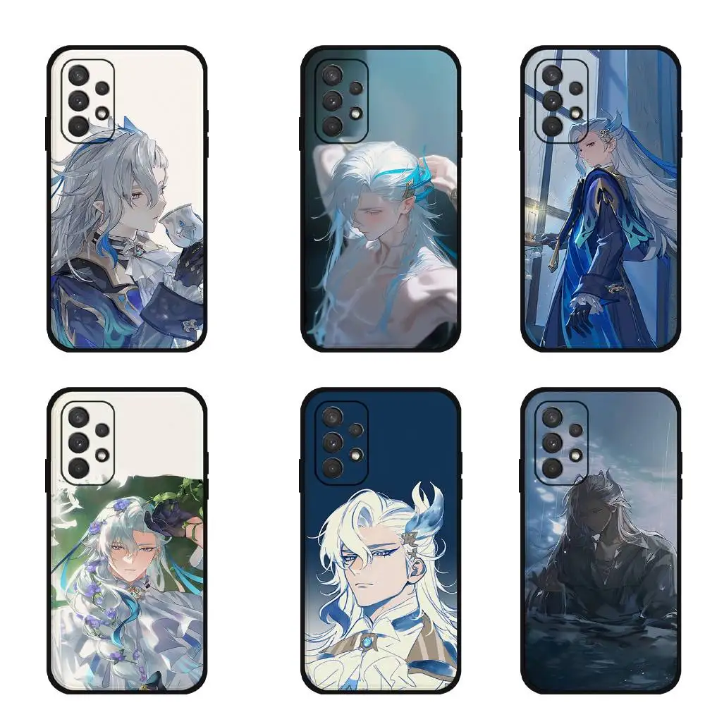 

N-Neuvillettes Black Silicone Phone Case For Samsung S24, S25, 22, 30, Note20, Lite, Ultra, 5G, Plus, FE