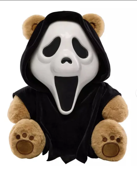 Halloween Spooky Cosplay Bear Stuffed Plush, Horror Style Teddy Doll, Fluffy Soft Plush Toy Decor Gift for Horror Enthusiast Col