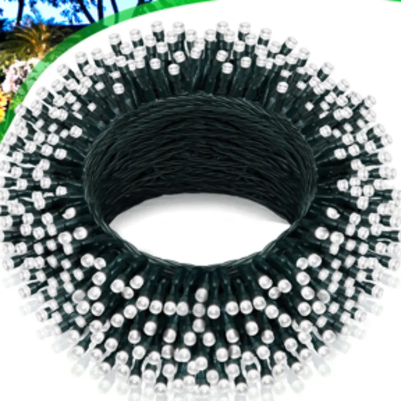 سلسلة ضوء بيضاء باردة عادية 60 متر 580 أضواء داخلية وخارجية لعيد الميلاد وعيد الميلاد وحفلات ديكور حديقة المنزل