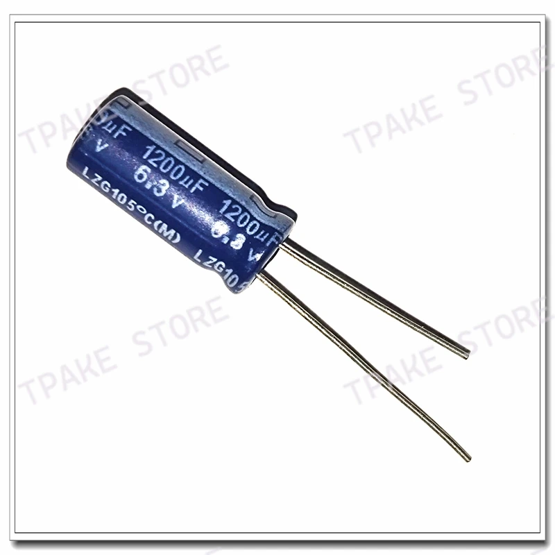 10pcs 1200uF 6.3V 1200MFD 6.3Volt 8x20mm Aluminum Electrolytic Capacitor Radial1200mf6.3v 1200uf6.3v 6.3v1200mf 6.3v1200uf