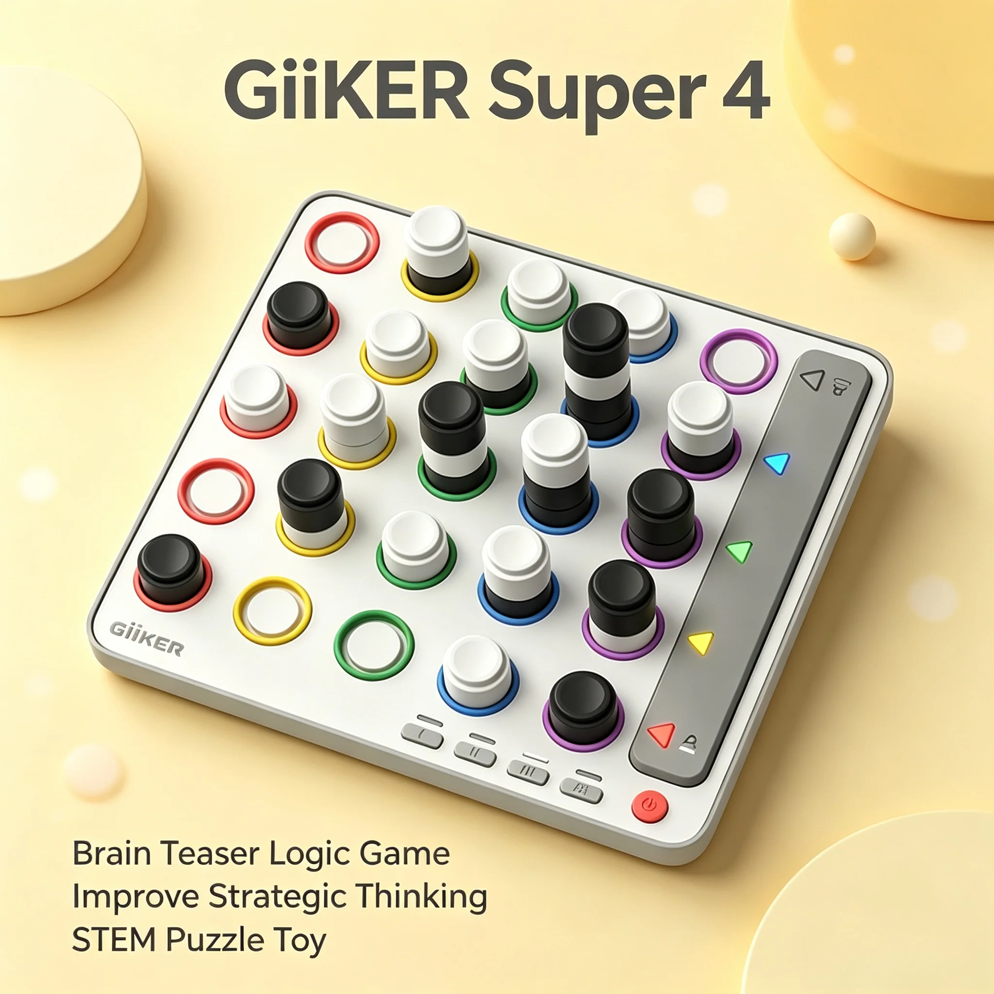 GiiKER Smart Four Electronic Connect-Four Game Logical Thinking Training Interactive Family Desktop Board Game Gift