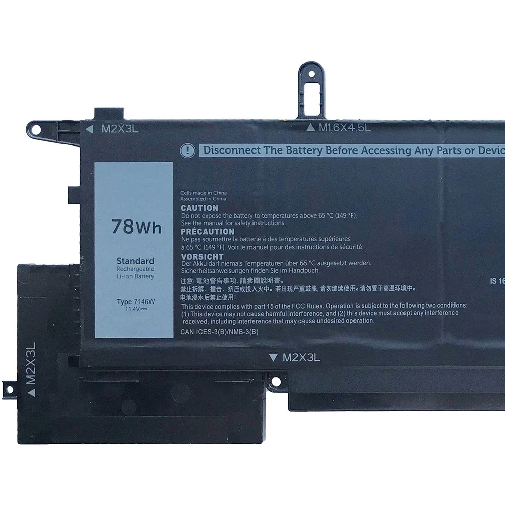 Imagem -02 - Bateria Original do Portátil para Dell Latitude Novo em 0c76h7 P110g 7146w 11.4v 78wh 7400 E7260 E7270